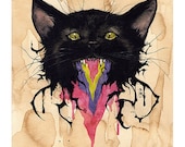 ART PRINT - "Open" series, XIII (Cat) - 8x10" print