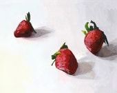food art - fruit print - "Strawberries 2"