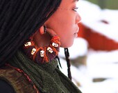 Organic Hemp & Skull Manakees for stretched ears - Eco Ethic Earrings