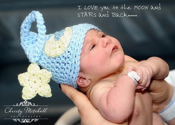 Mr Sandman Moon & Stars Hat - Custom Order