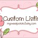 Custom Listing for Bill & Jess