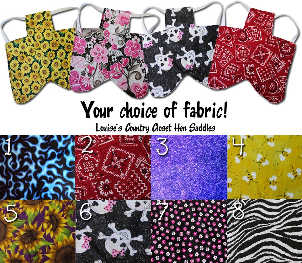 5 Hen Saddles / Chicken Aprons