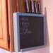 Festive knife holder with intergrated chalk board