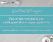 Custom Color or Font Change - Bridesmaid Cards Only