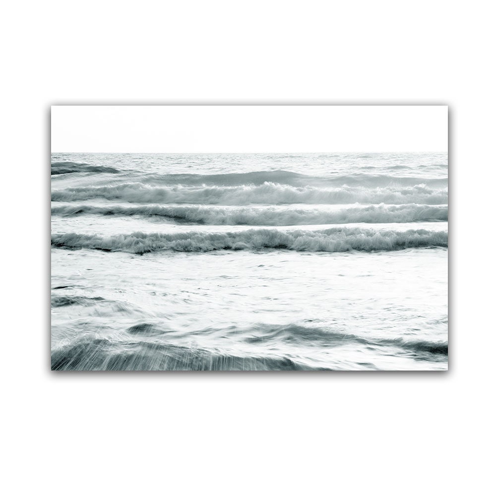 Sea Ocean Photography / Nature Photography in Desaturated Neutral Grey Tones 8x12