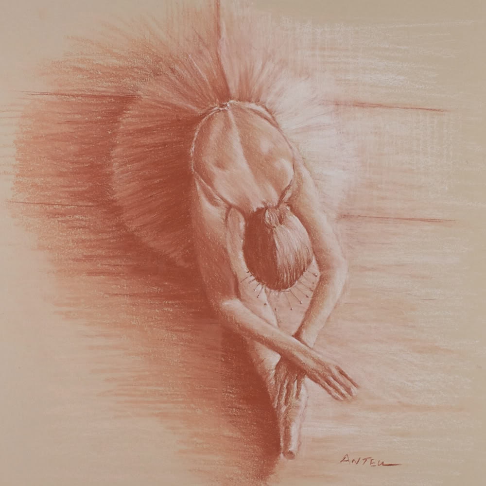 Ballerina dying swan swan lake signed limited edition giclee ballet print. Fits IKEA frames
