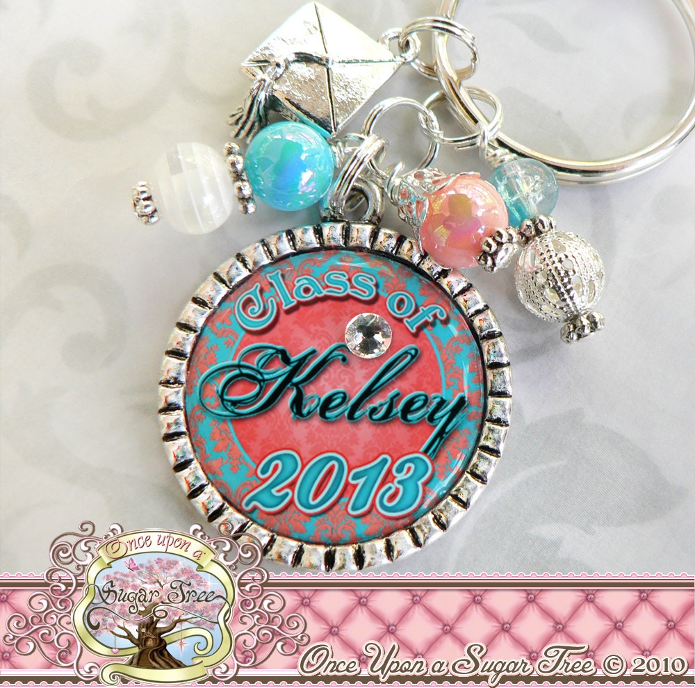 GRAD Class of 2013 Personalized Key chain (or necklace), Name Graduation Necklace, Graduate 2013 Charm, Graduation Gift, Graduate 2013