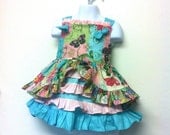 boutique girls romantic ruffled knot hip length top cinderella dress style