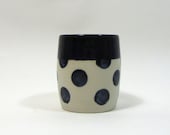 Blue color block and dots cup