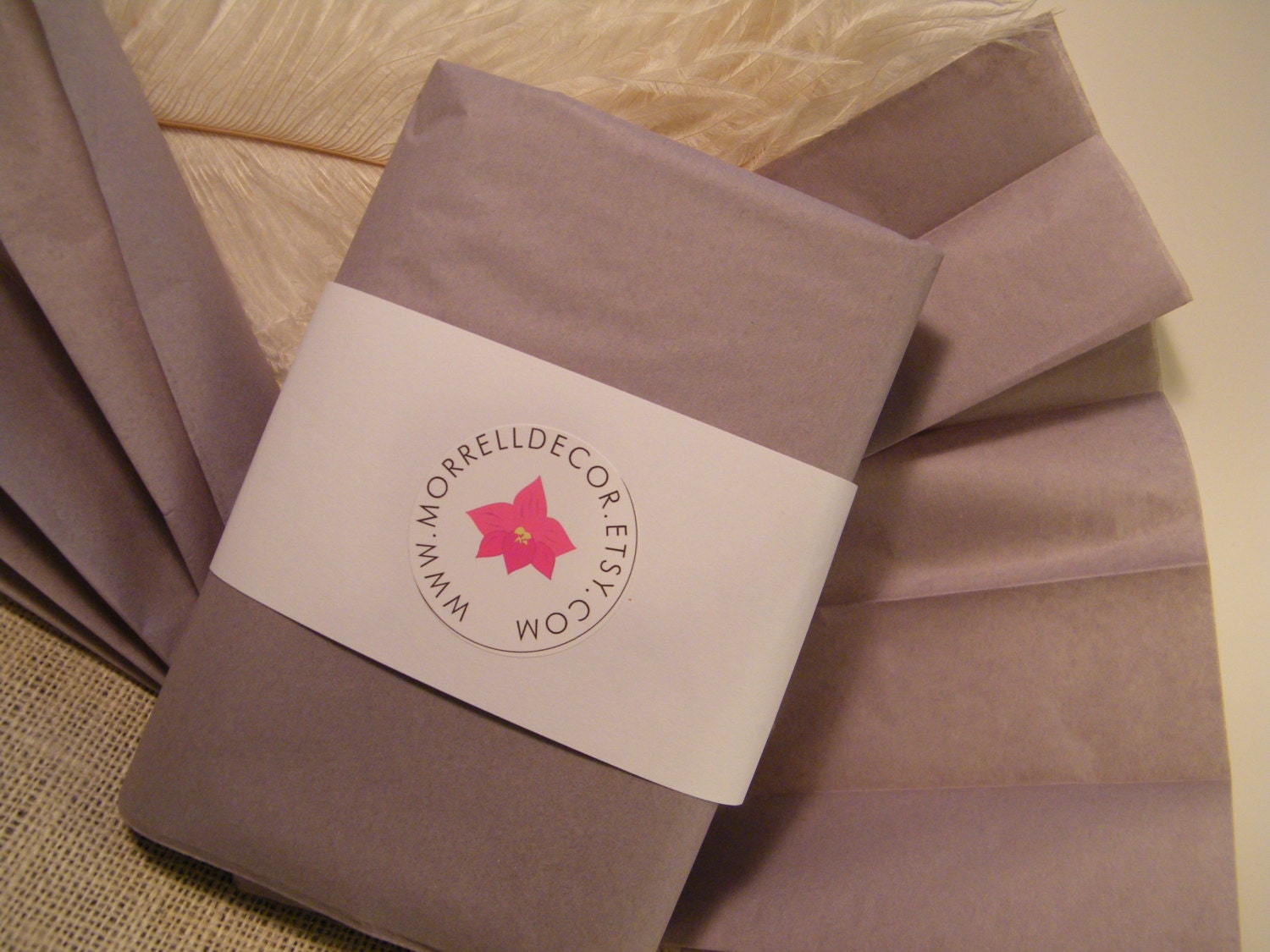 Tissue Paper - Light Grey 48 Sheets of 20" X 30" -DIY Wedding Decor - Gift Wrap Idea - Favor Box Packaging - DIY Pom Pom Supplies