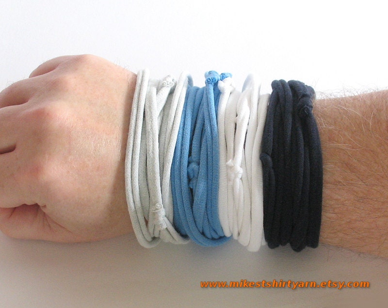 T Shirt Bracelet or Necklace - Repurposed Fashion