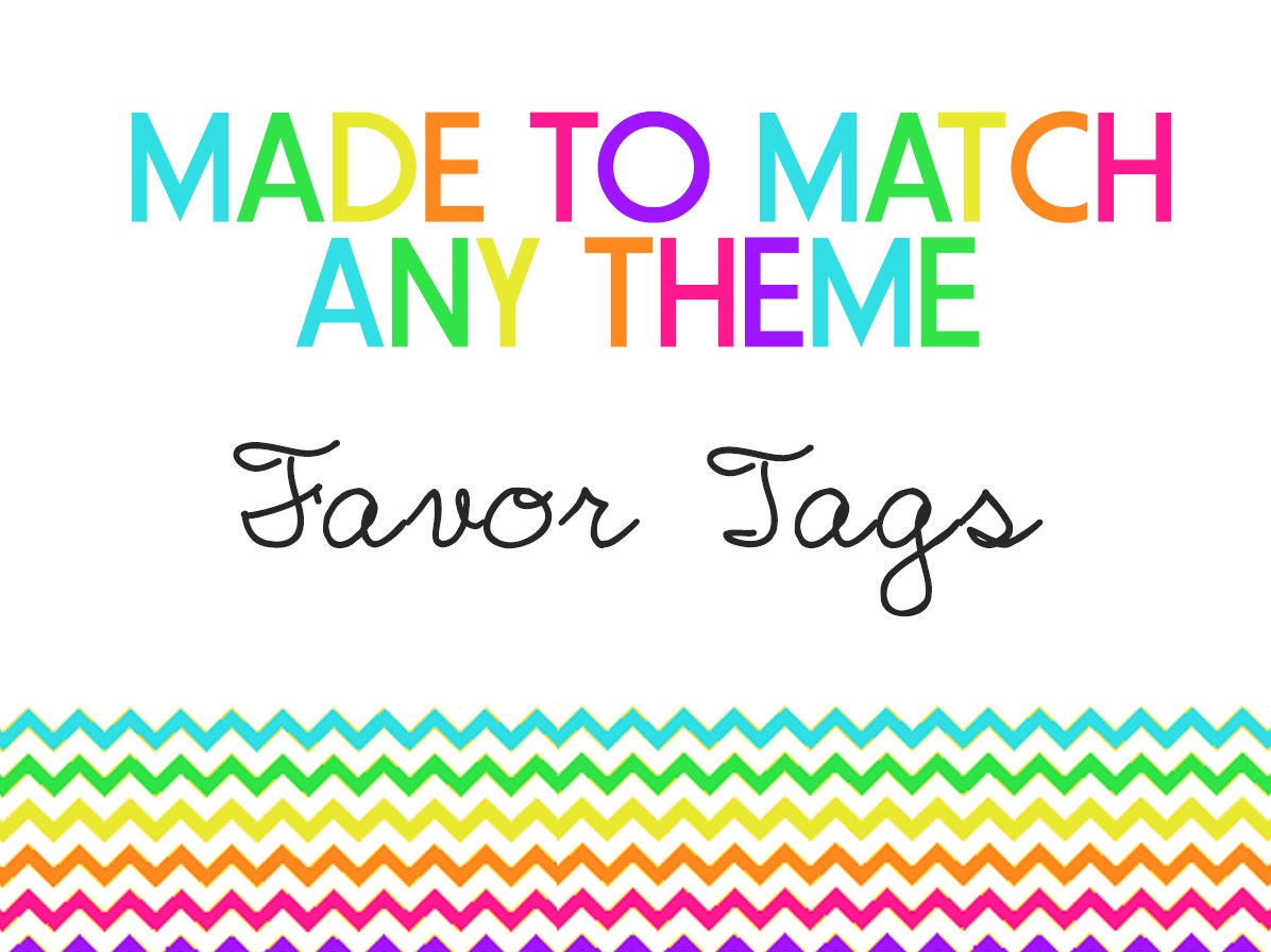 Matching Favor Tags for any design in my shop Il_570xn
