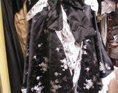 Used Vintage Black And White Hooded Cape