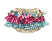 Diaper Cover, Baby Bloomer - Floressence, Floresta Gris
