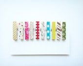 Mini Clothespins, Wood Peg, Party, Decorative, Easter, Wedding (Set of 10, size 35mmx7mm)