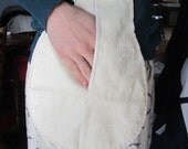 Handsewn Ivory Damask 18th Century Pocket