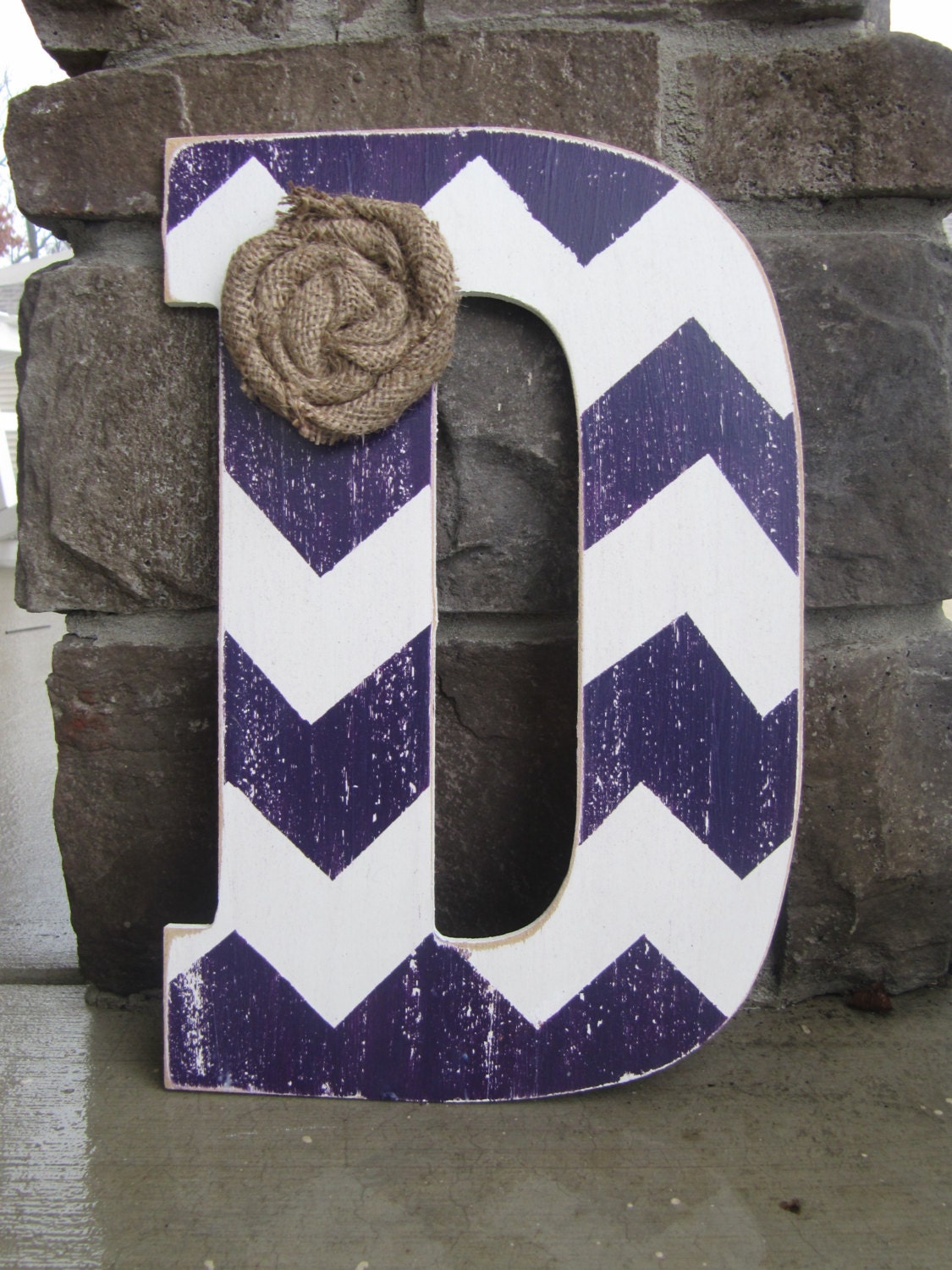 Pottery barn style Chevron letters, Bridesmaids gifts, Wedding gifts, Custom distressed wood letters for home decor - 13.5 in wood letters