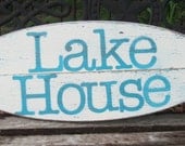 Repurposed wood sign for home, beach or lake house decor