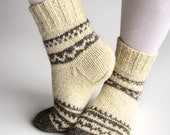 Hand Knitted Wool Socks - 100 % Natural Organic Eco Clothing - Autumn Winter Comfort