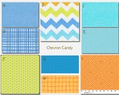 Custom Modern Baby Crib Bedding -Design Your Own-  Chevron Candy