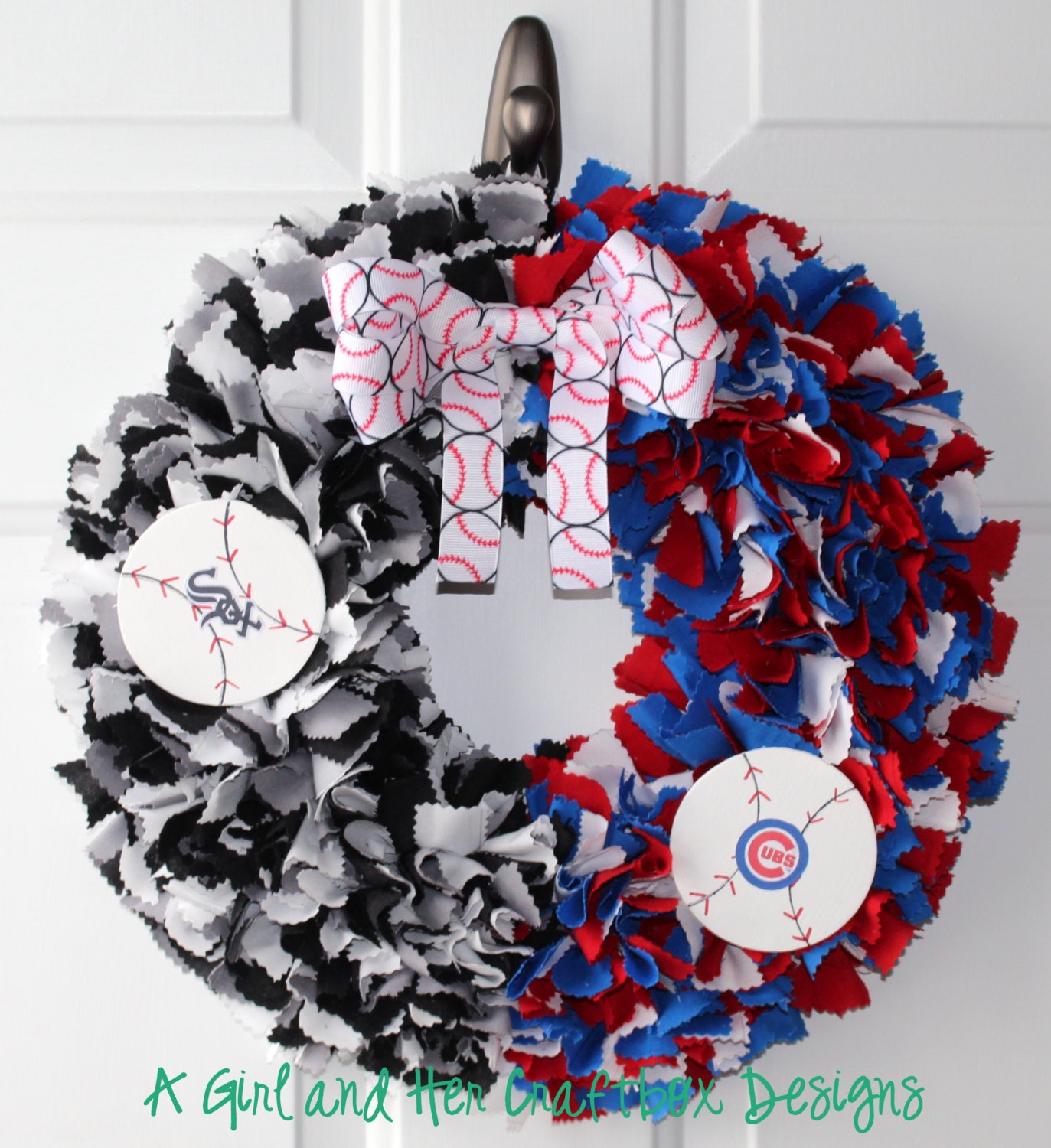 Baseball "Divided Family" Team Wreath