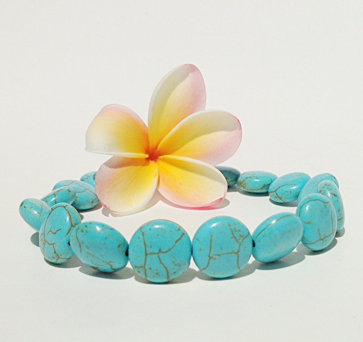 Turquoise Bracelet - Colorful Summer jewelry - bridesmaids bracelets available in 8 colors - semiprecious stones