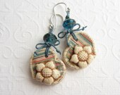 Boho heart earrings, colourful heart earrings, handmade earrings, polymer clay earring, polymer clay hearts