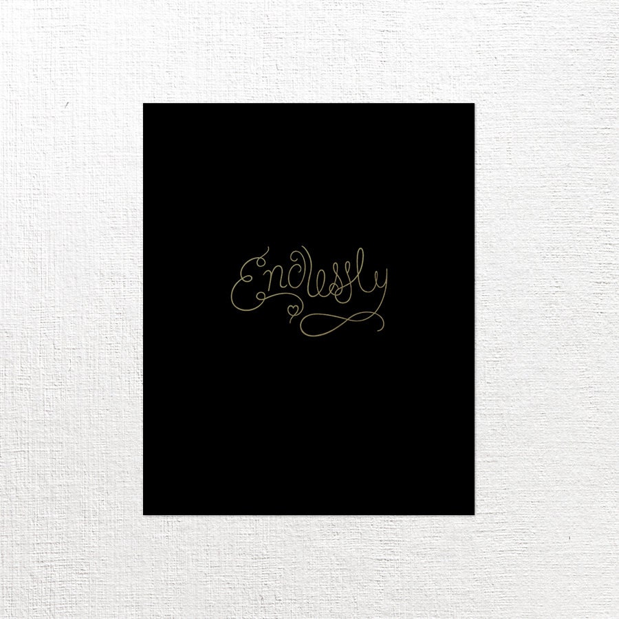 ON SALE // 60% Off Endlessly Letterpress Print
