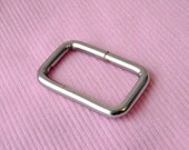 1.5" Silver nickel rectangular ring for thick straps