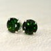 MAY BIRTHDAY Chrome Diopside Classic Stud Earrings, with 3.75ct tw green gemstone May Birthday