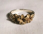 Vintage Sterling Silver Flower Ring