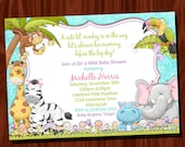Monkey Jungle Baby Shower Invitation Printable Digital File Il_170x135