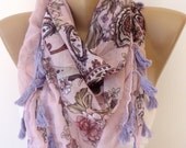 actec scarf, women cotton scarf, cowl scarf, scarfs scarves , purple , seno scarf
