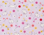 Half Yard Posy Bunnies in Lilac, Aneela Hoey, Moda Fabrics, 100% Cotton Fabric