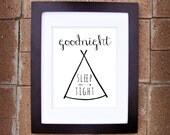 Goodnight Sleep Tight - 8x10 Printable Art - Instant Download