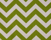Decorative Designer Custom Grommet Valance Chartreuse Green Chevron Zig Zag 50 x 15