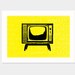 TV - Hand Printed Art Print - 5X7