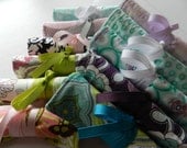 Bridesmaid Gift/Favor for Bridal Party of 12 Travel Jewelry Rolls plus Free Shipping in your choice of fabrics