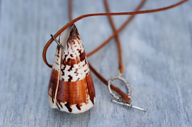 RESERVED FOR WENDY Large Seashell Necklace Long Beach Necklace Summer Beach Jewelry