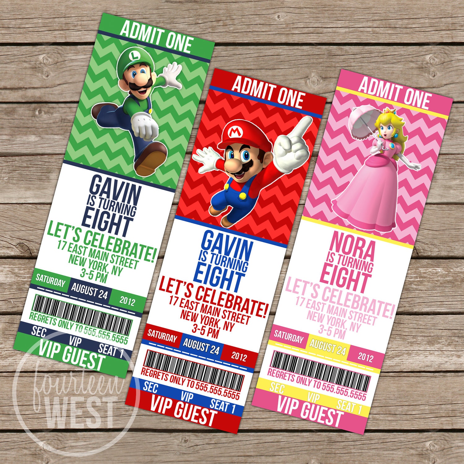 PICK ONE Super Mario Bros. Birthday Invitation (Printable Digital File) Il_170x135