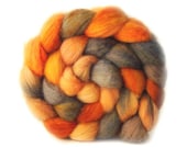 Phat Fiber falkland top LONDON FOG Tea Party roving handpainted 4.3oz