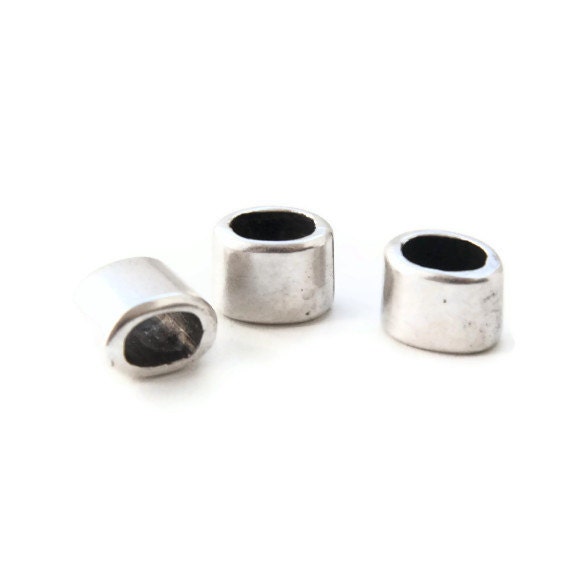Licorice Silver Beads 2 pcs  BM004 - WISHsupplies