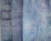 WOOL STASH PACK  Hand Dyed and Textured Wools for Rug Hooking, Penny Rug, and Applique   Blues