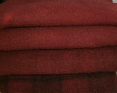 GALA   Red Hand Dyed Wool Fabric  for Rug Hooking, Penny Rug,  Applique Half Yard Bundle