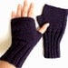 Autumn Trend / Hand Knit Fingerless Gloves / Medium size fits most. / Purple / Winter Fashion/ Arm Warmes