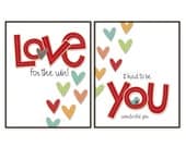 Love for the Win / It Had to Be You Digital Art Prints - Valentine Home Decor Nursery Typography Posters