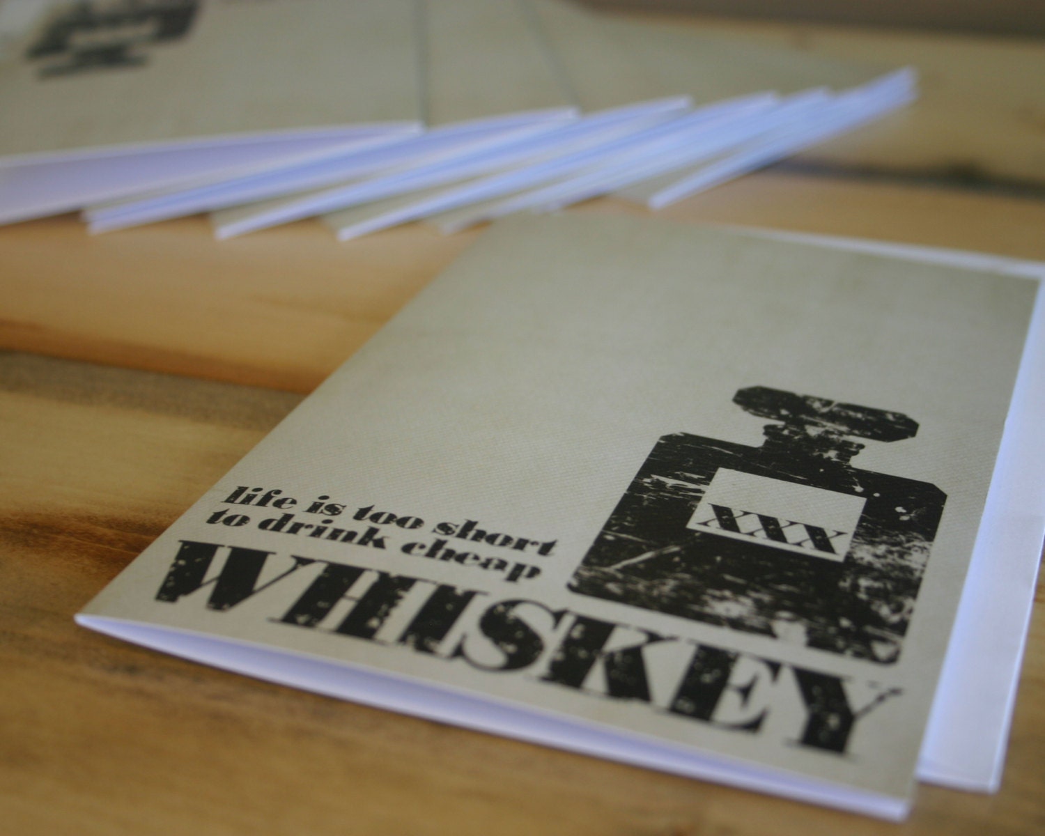 Fathers Day Card Life is too Short to Drink Cheap Whiskey Greeting Card