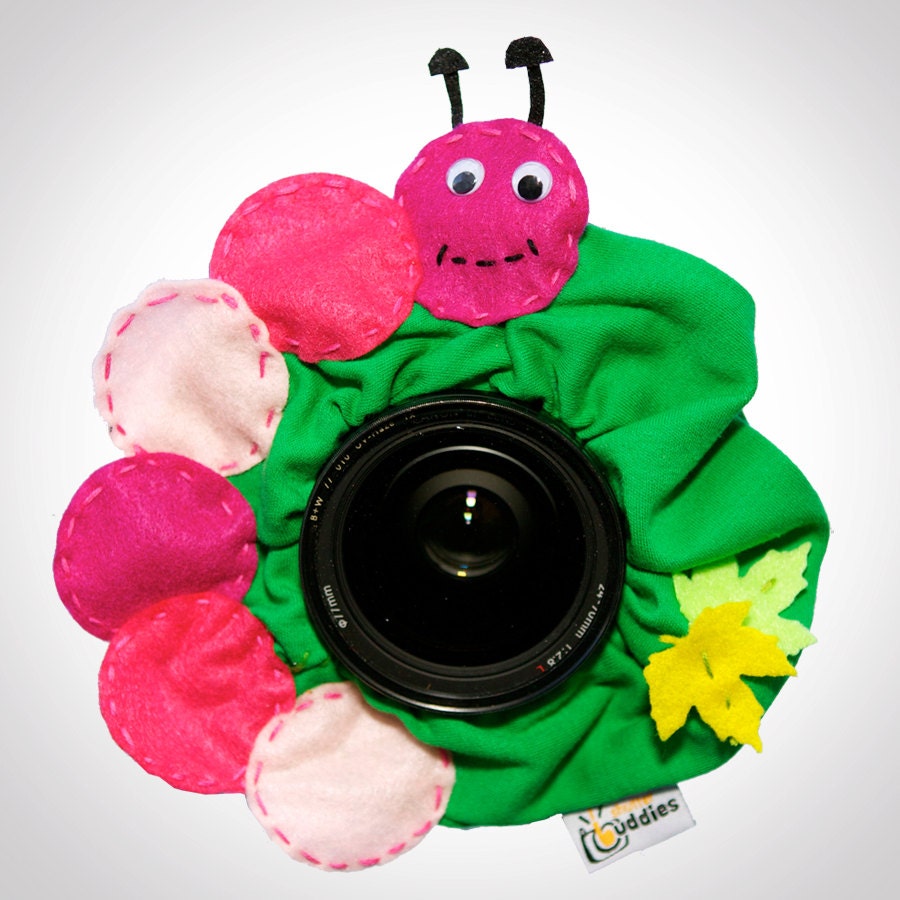 Shutter Buddies Claire CATERPILLAR with SQUEAKER camera lens prop- Ready to ship