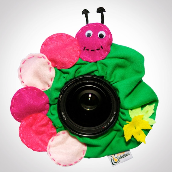 Shutter Buddies Claire CATERPILLAR with SQUEAKER camera lens prop- Ready to ship