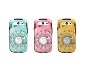 Samsung Galaxy S4, S3 case, retro, vintage rotary phone, mad men, pink, blue, samsung Galaxy S3 cover, geekery